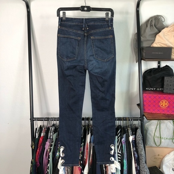 Good American Good Waist Lace Up Ribbon Skinny Jeans - Picture 4 of 7